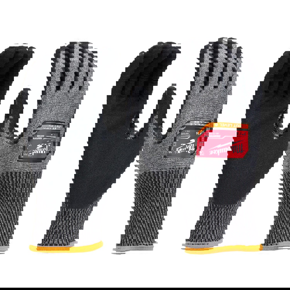 Puncture-Resistant Gloves: Size Small, ANSI Cut A8, ANSI Puncture 0, Nitrile & Polyurethane, High Performance Polyethylene